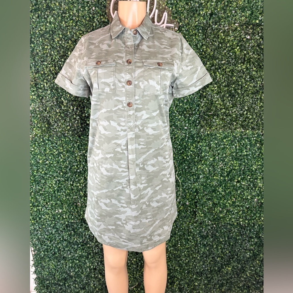 Vineyard Vines Margo Shirt Dress Camo Size 4 NWT